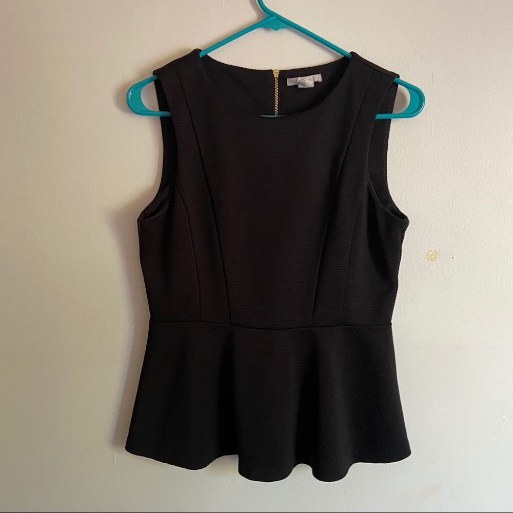 H&M Black Peplum Top